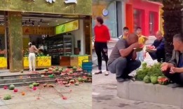 情侣路边吵架有吃瓜群众,吃瓜群众热议不已